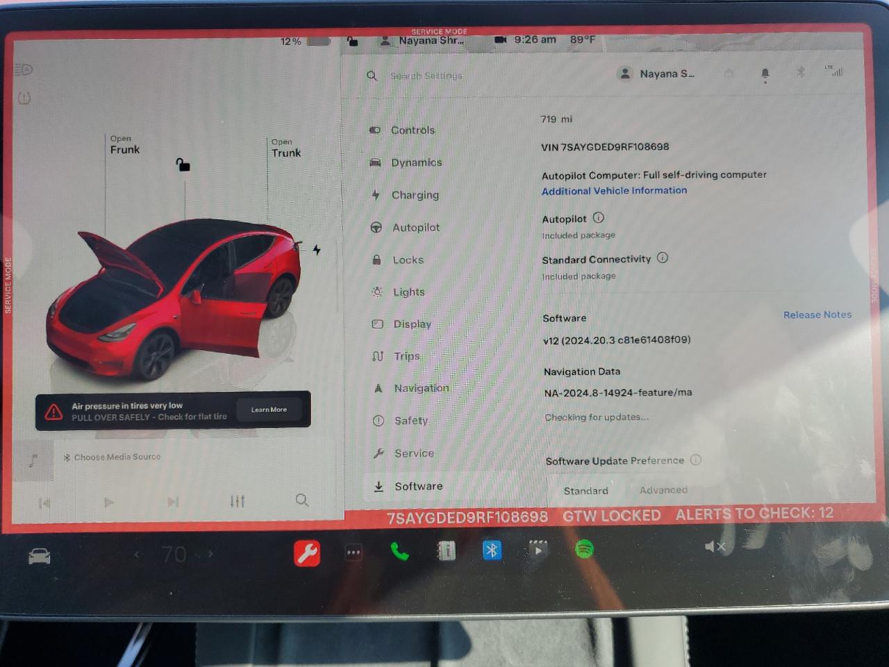 7SAYGDED9RF108698 2024 Tesla Model Y