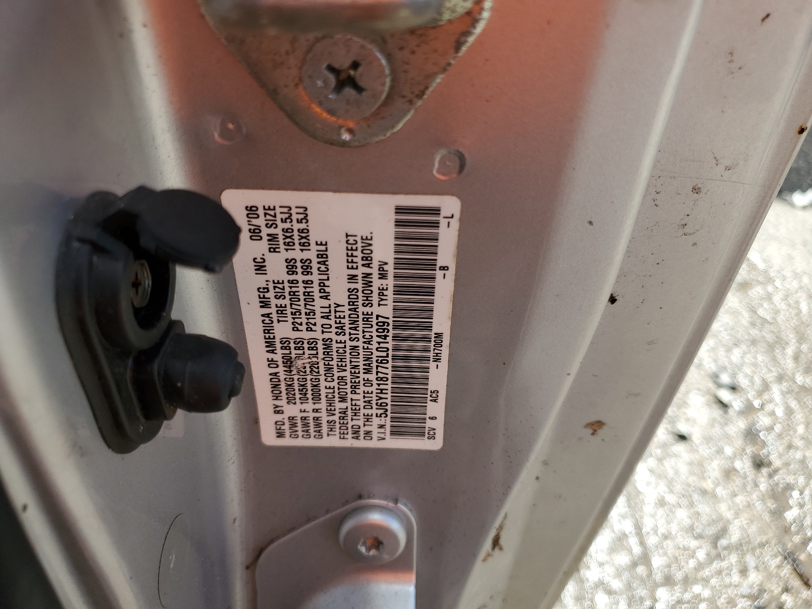 5J6YH18776L014997 2006 Honda Element Ex