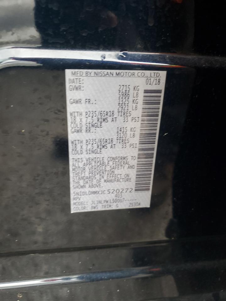 2018 Infiniti Qx60 VIN: 5N1DL0MMXJC520272 Lot: 65309534