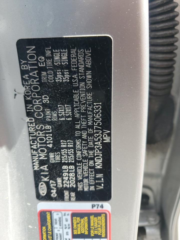 2018 Kia Soul + VIN: KNDJP3A53J7506331 Lot: 65566734