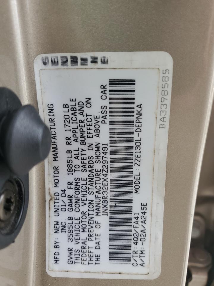 2004 Toyota Corolla Ce VIN: 1NXBR32EX4Z297491 Lot: 69227144