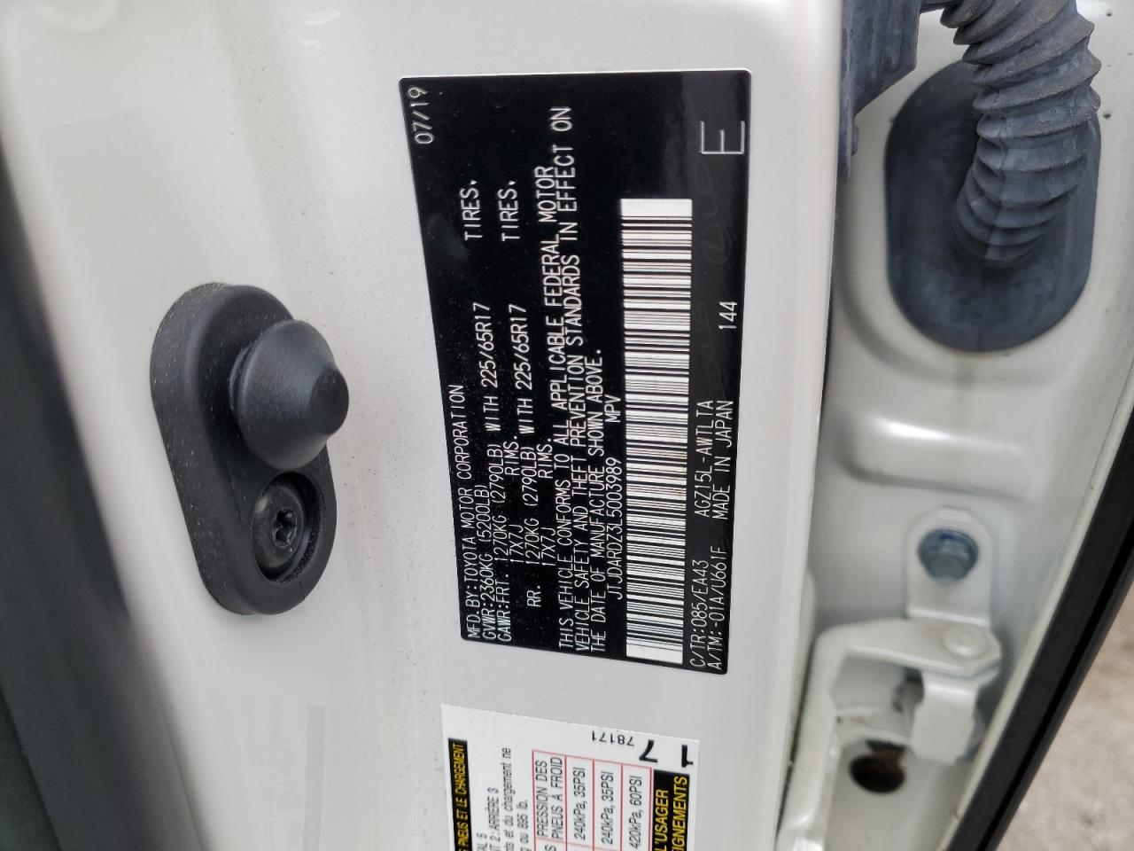 2020 Lexus Nx 300 VIN: JTJDARDZ3L5003989 Lot: 66998124