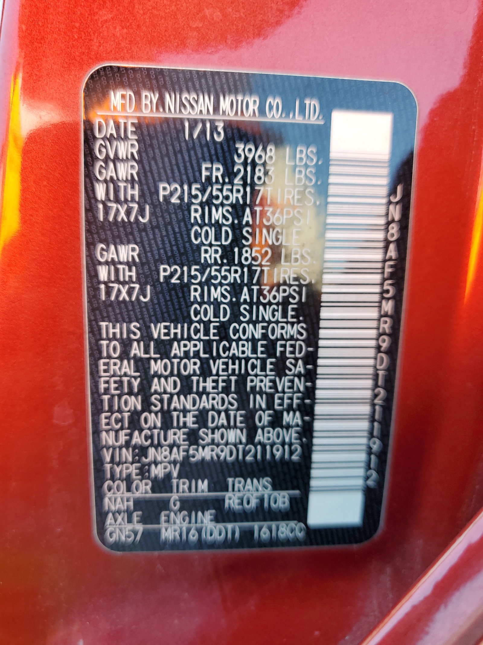 JN8AF5MR9DT211912 2013 Nissan Juke S