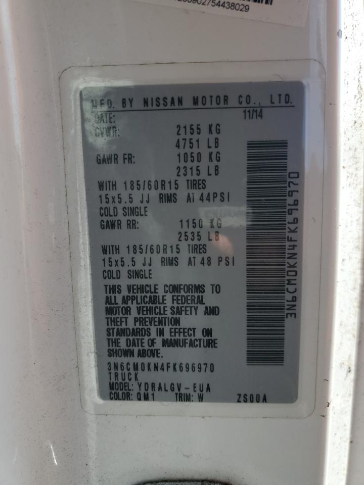 2015 Nissan Nv200 2.5S VIN: 3N6CM0KN4FK696970 Lot: 68753224