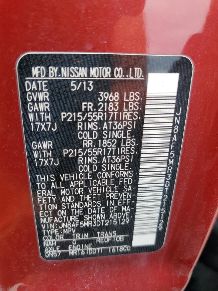 2013 Nissan Juke S VIN: JN8AF5MR3DT215129 Lot: 68664204