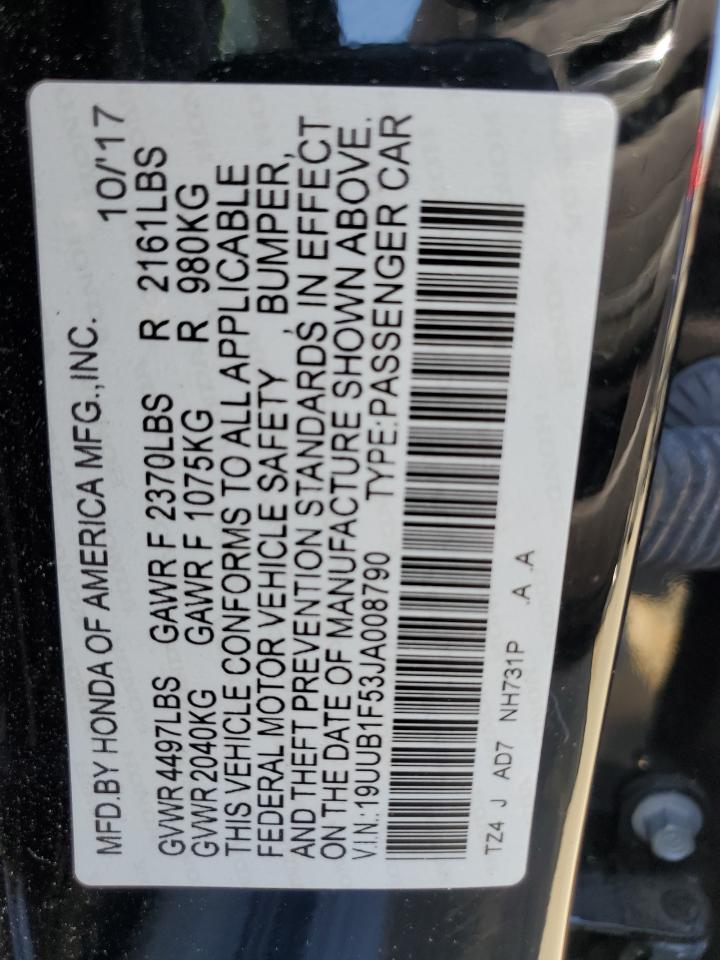 19UUB1F53JA008790 2018 Acura Tlx Tech