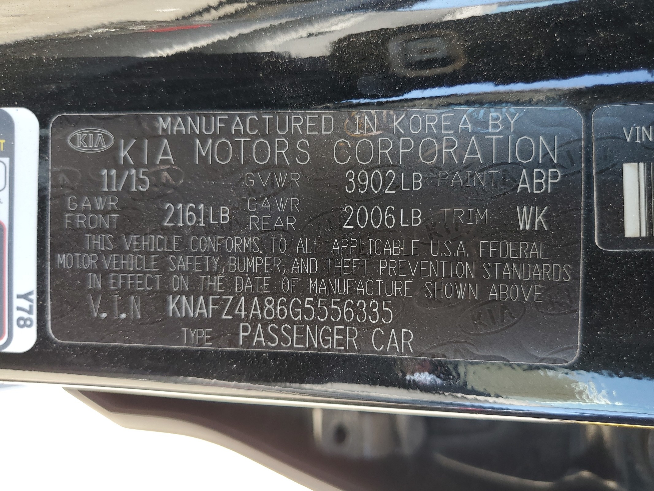 KNAFZ4A86G5556335 2016 Kia Forte Ex