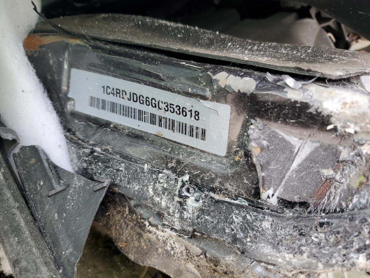 2016 Dodge Durango Limited VIN: 1C4RDJDG6GC353618 Lot: 80925684