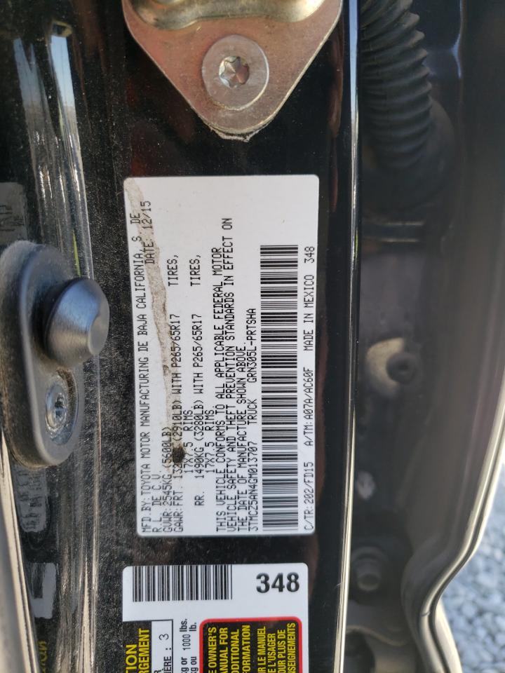 VIN 3TMCZ5AN4GM013707 2016 TOYOTA TACOMA no.12