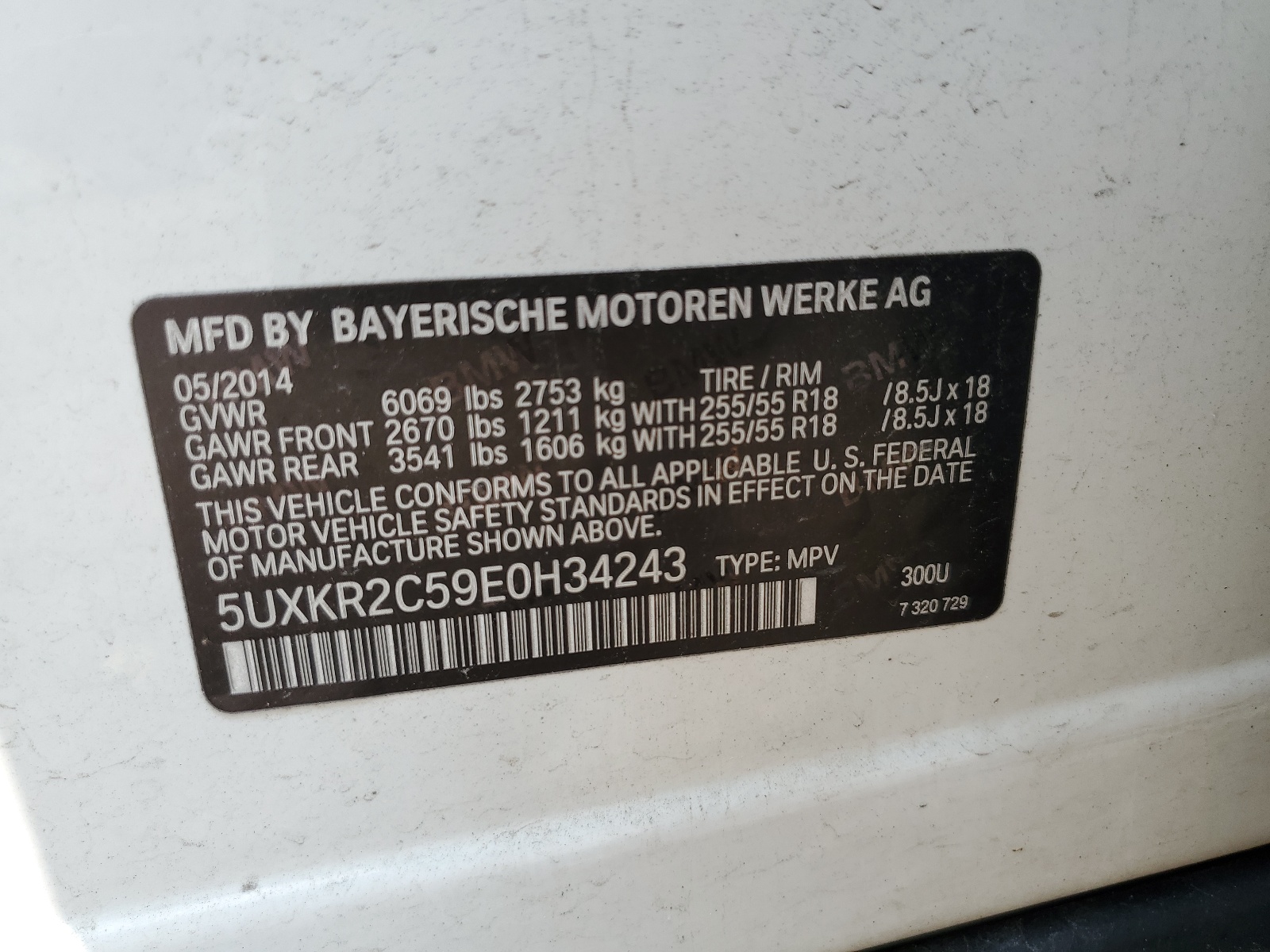 5UXKR2C59E0H34243 2014 BMW X5 Sdrive35I