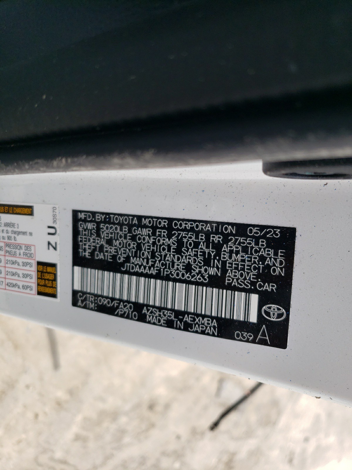 JTDAAAAF1P3006263 2023 Toyota Crown Xle