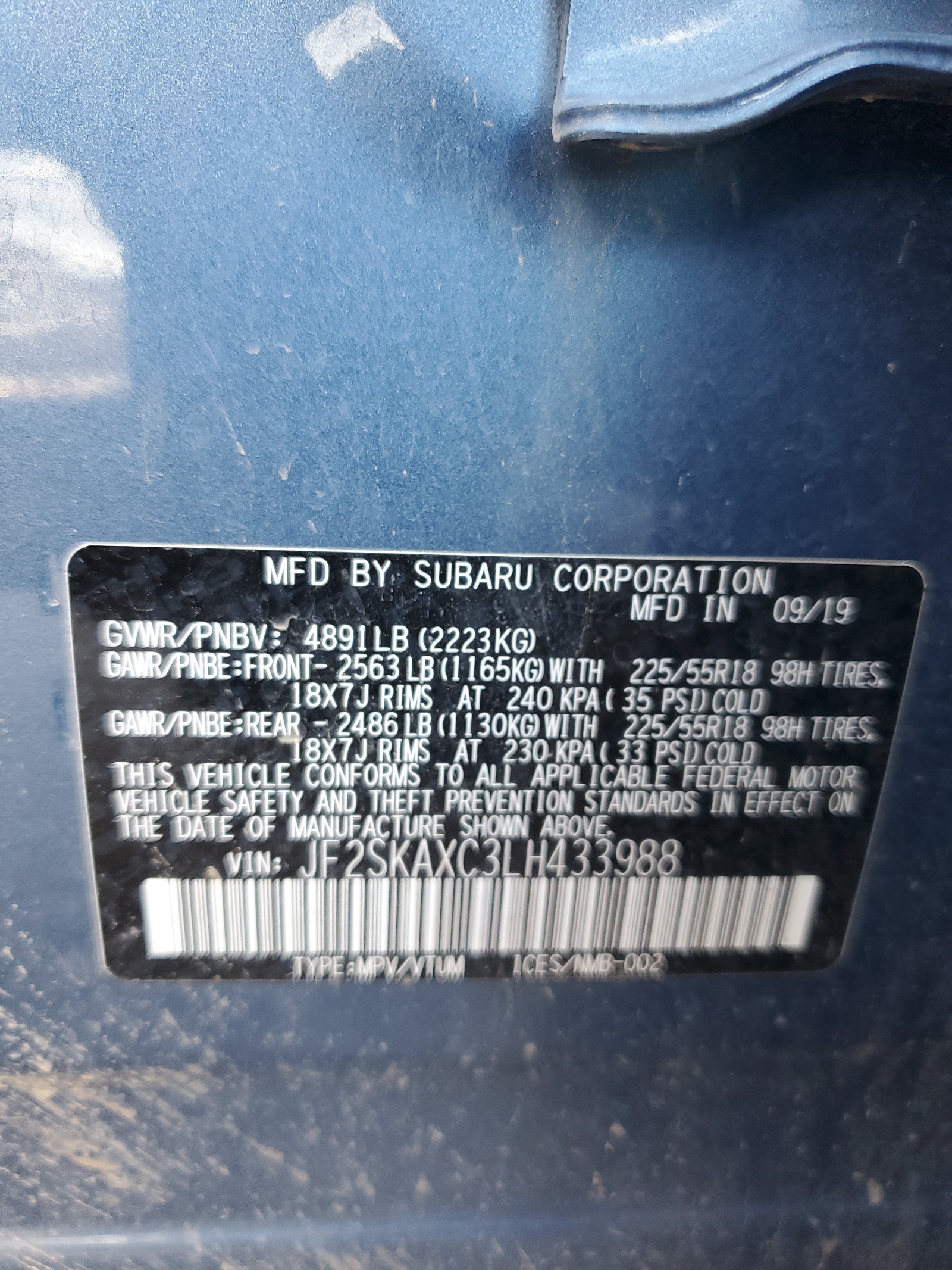 Subaru Forester 2019 -auction- 12