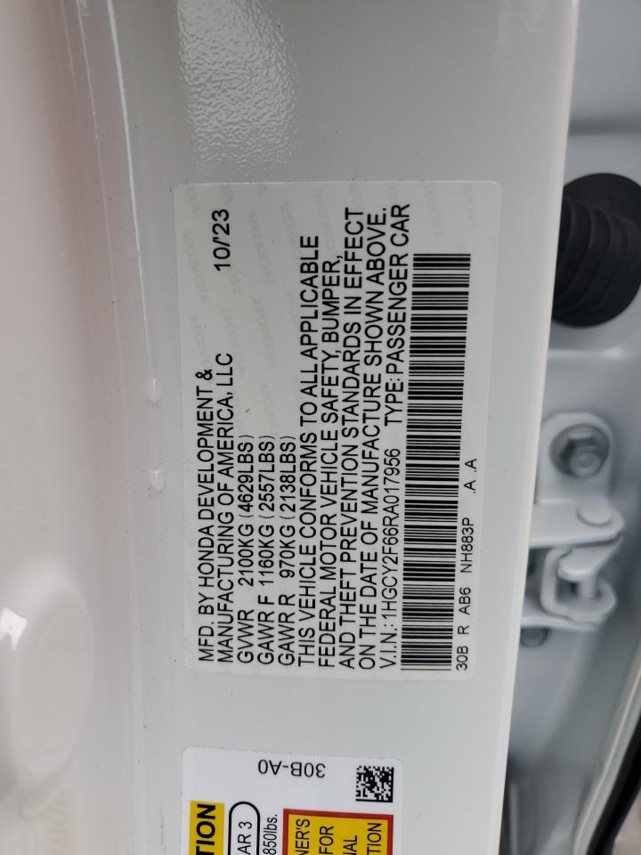 1HGCY2F66RA017956 2024 HONDA ACCORD - Image 12