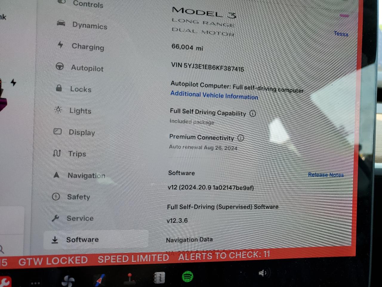 5YJ3E1EB6KF387415 2019 Tesla Model 3