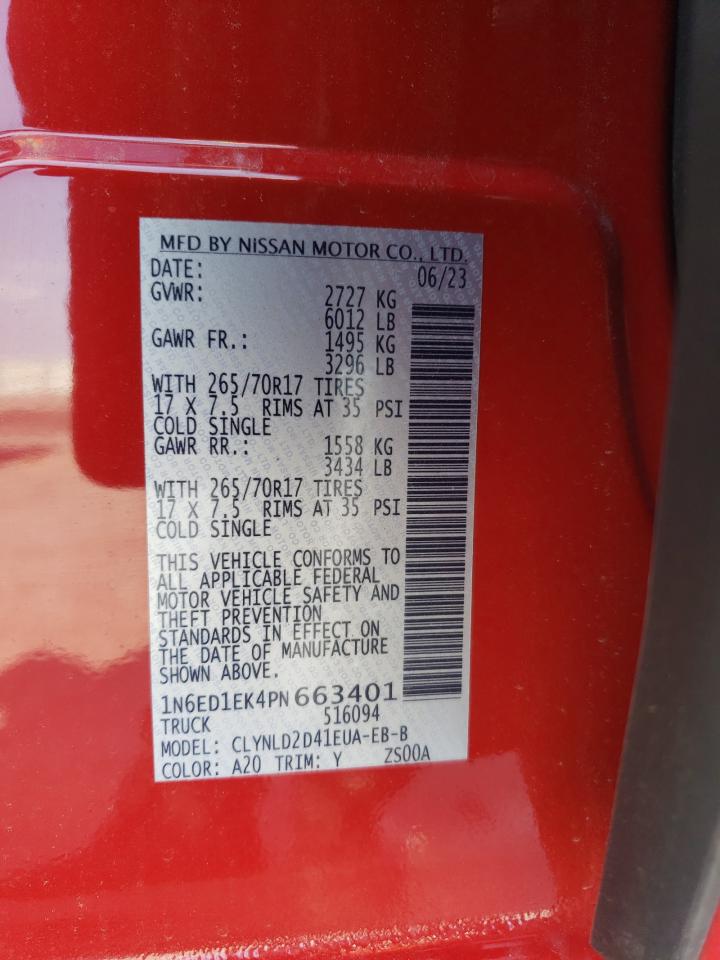 1N6ED1EK4PN663401 2023 NISSAN NAVARA - Image 14