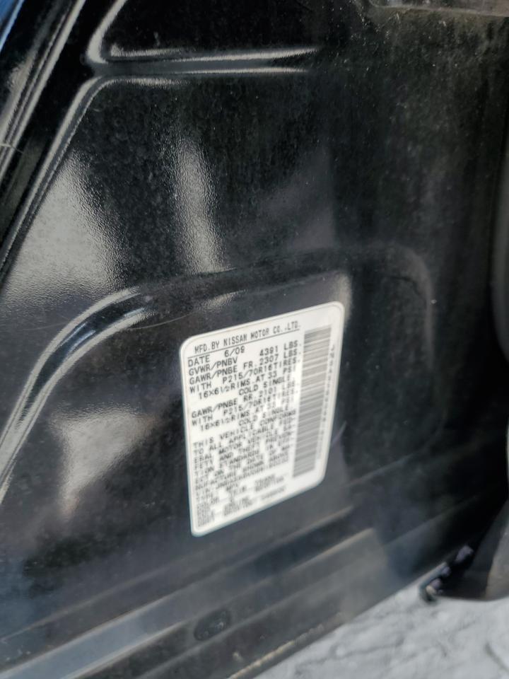 2009 Nissan Rogue S VIN: JN8AS58V09W190232 Lot: 66001514