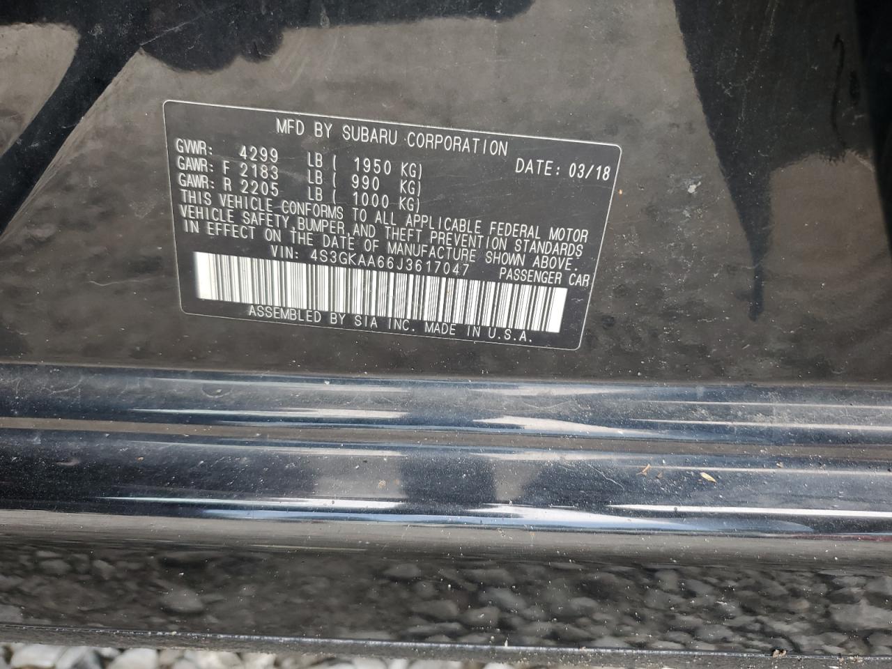 4S3GKAA66J3617047 2018 Subaru Impreza