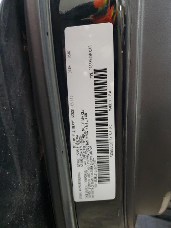 4S3BL616787207607 2008 Subaru Legacy 2.5I