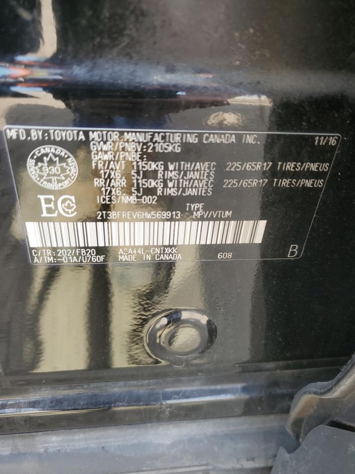 2017 Toyota Rav4 Le VIN: 2T3BFREV6HW569913 Lot: 66512544