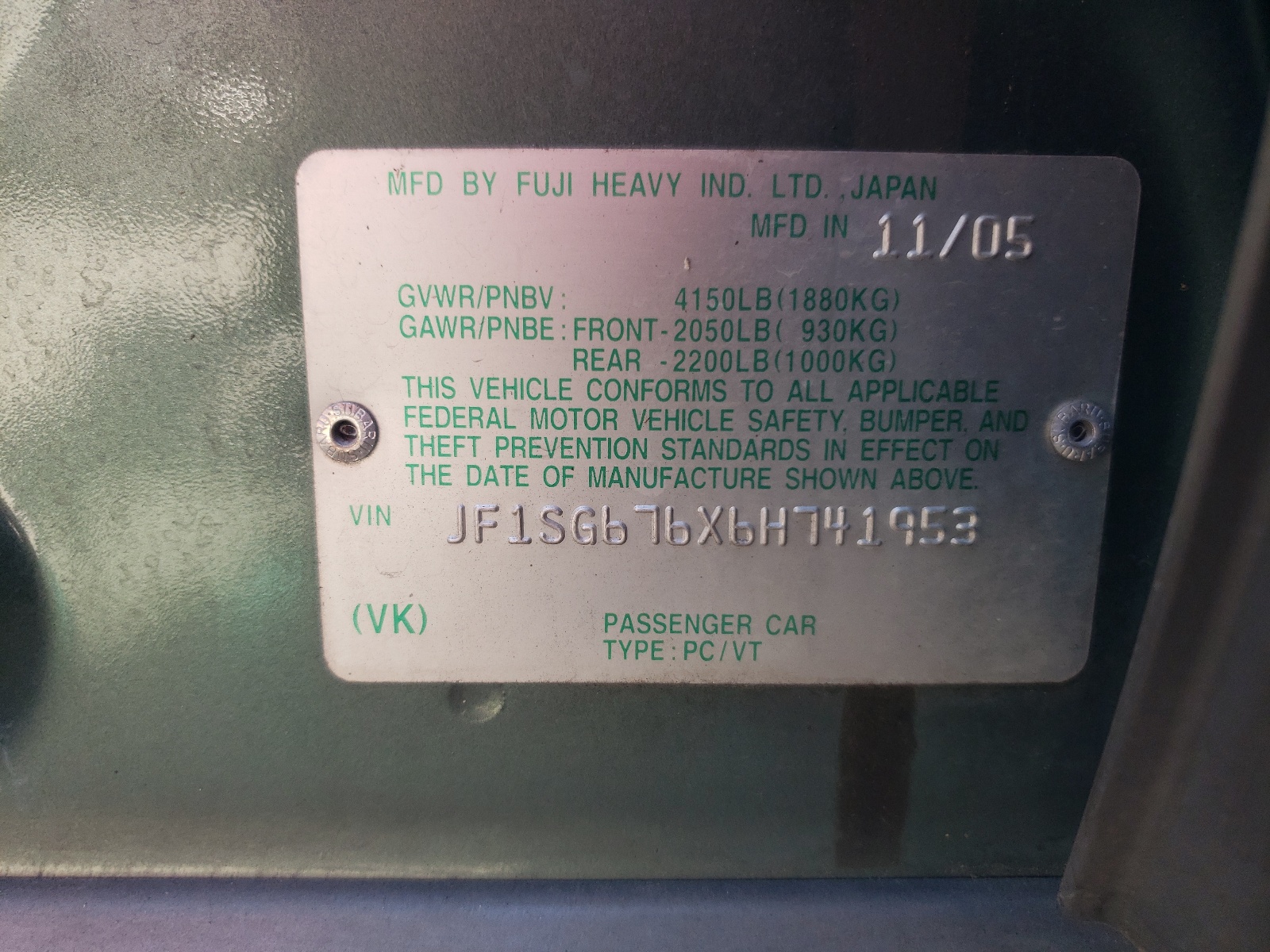 JF1SG676X6H741953 2006 Subaru Forester 2.5X Ll Bean