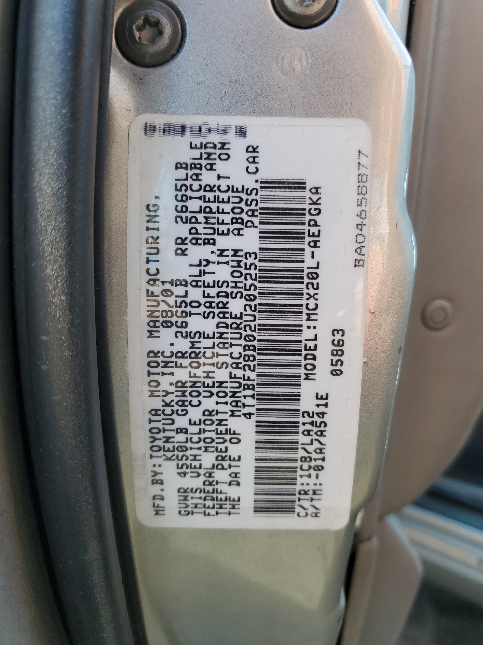 4T1BF28B02U205253 2002 Toyota Avalon Xl