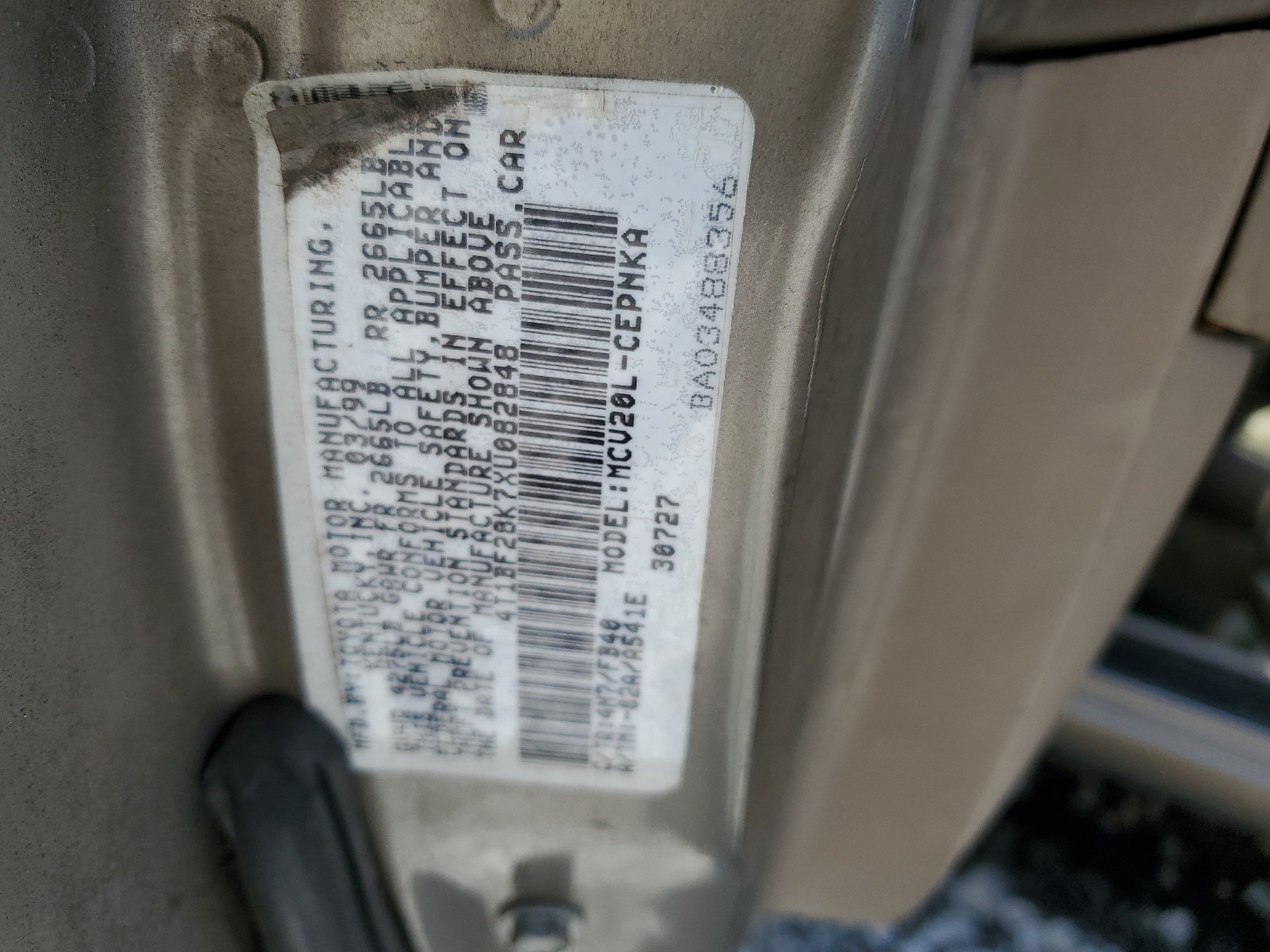 4T1BF28K7XU082848 1999 Toyota Camry Le