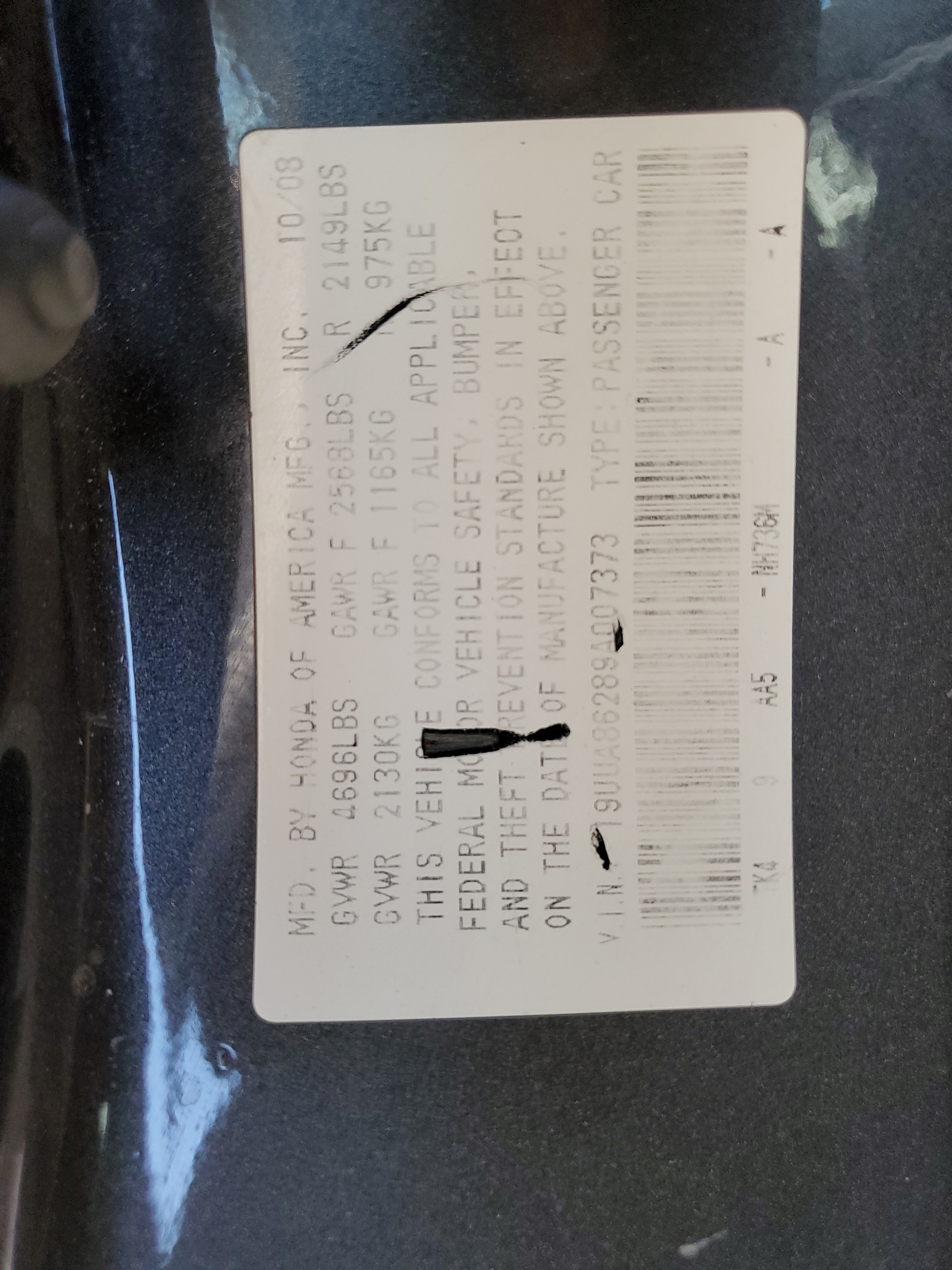 19UUA86289A007373 2009 Acura Tl