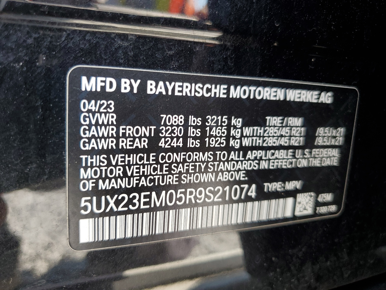 5UX23EM05R9S21074 2024 BMW X7 xDrive40I