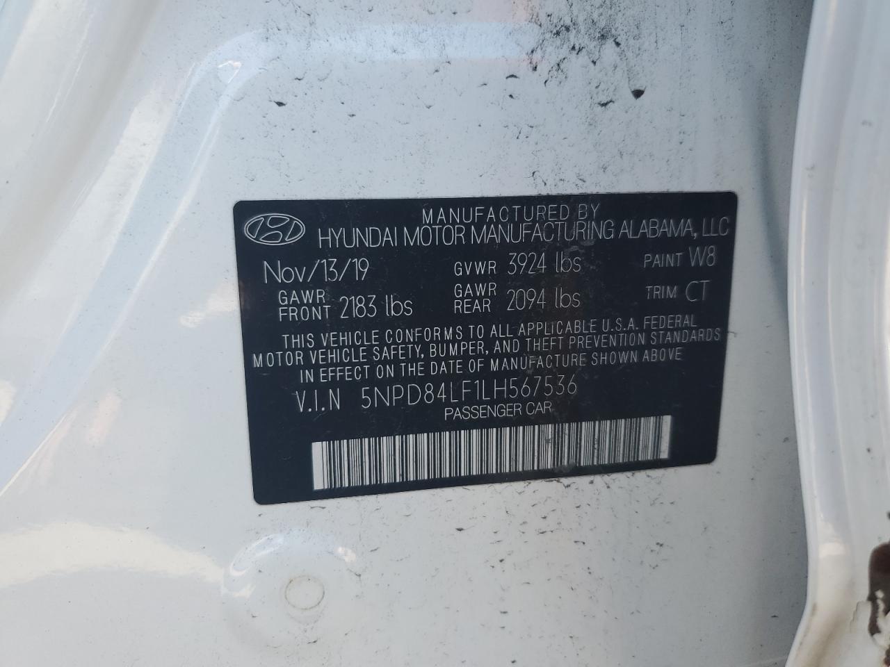 2020 Hyundai Elantra Sel VIN: 5NPD84LF1LH567536 Lot: 67723134