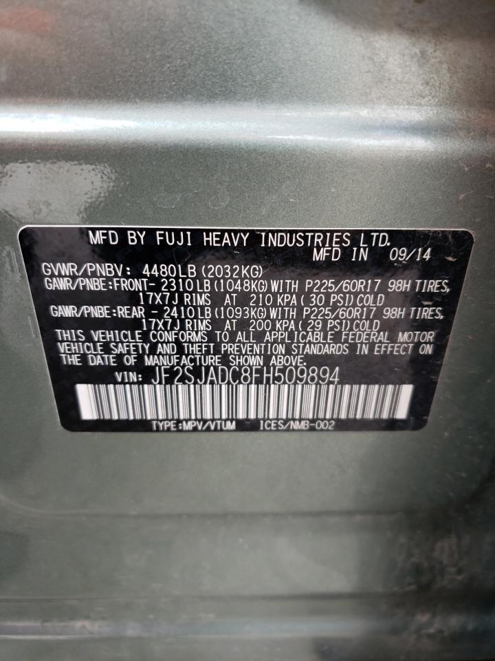 JF2SJADC8FH509894 2015 Subaru Forester 2.5I Premium