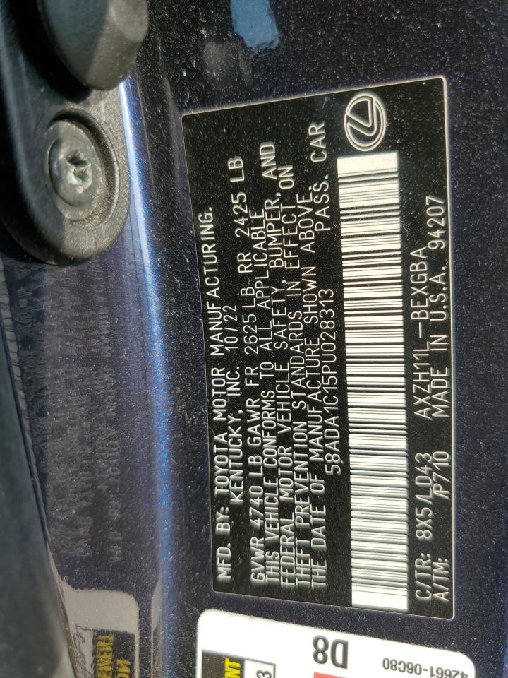 58ADA1C15PU028313 2023 Lexus Es 300H Base