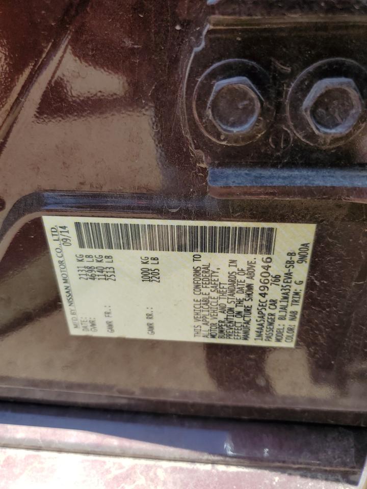 1N4AA5AP5EC496046 2014 Nissan Maxima S