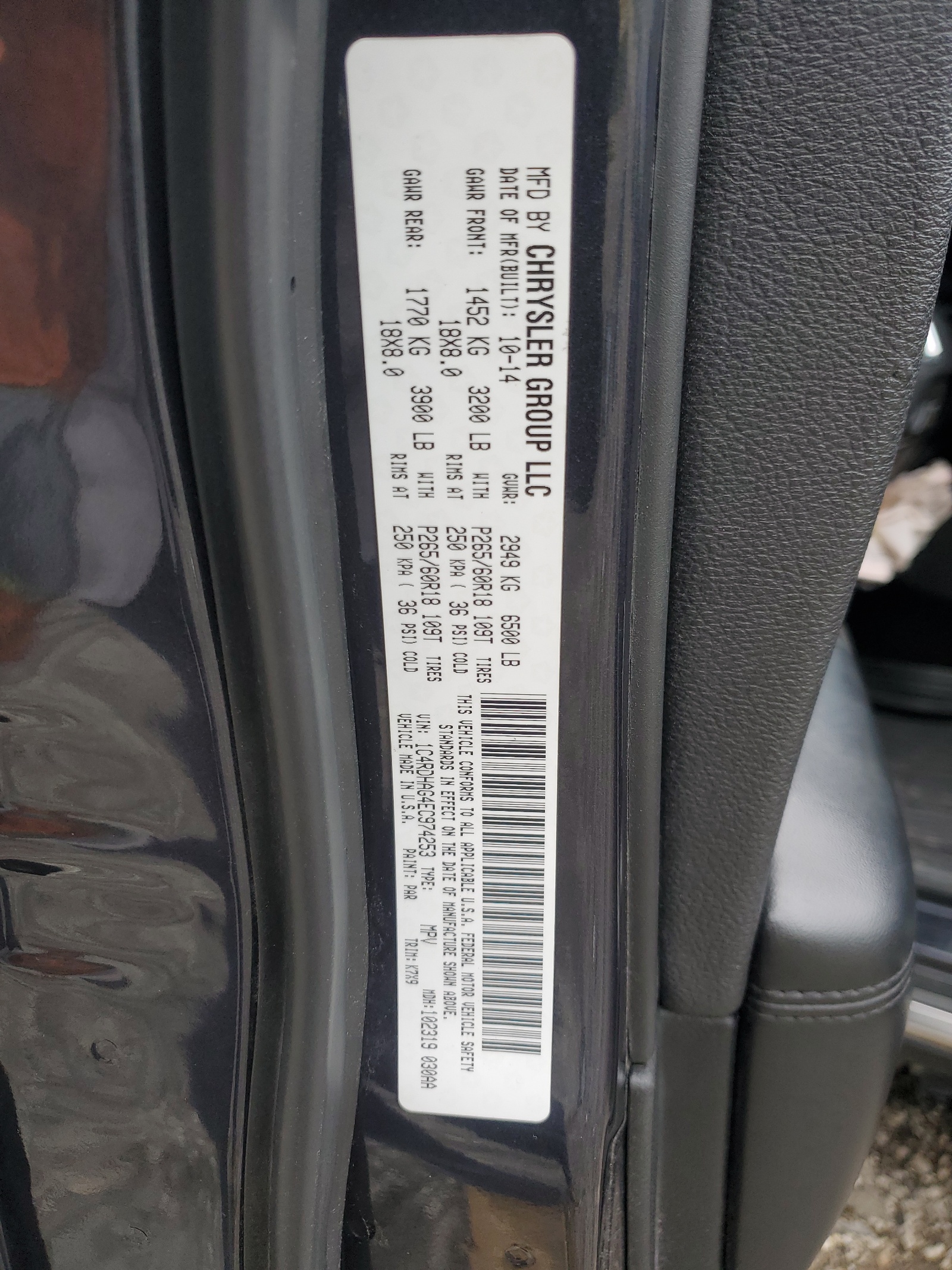 1C4RDHAG4EC974253 2014 Dodge Durango Sxt