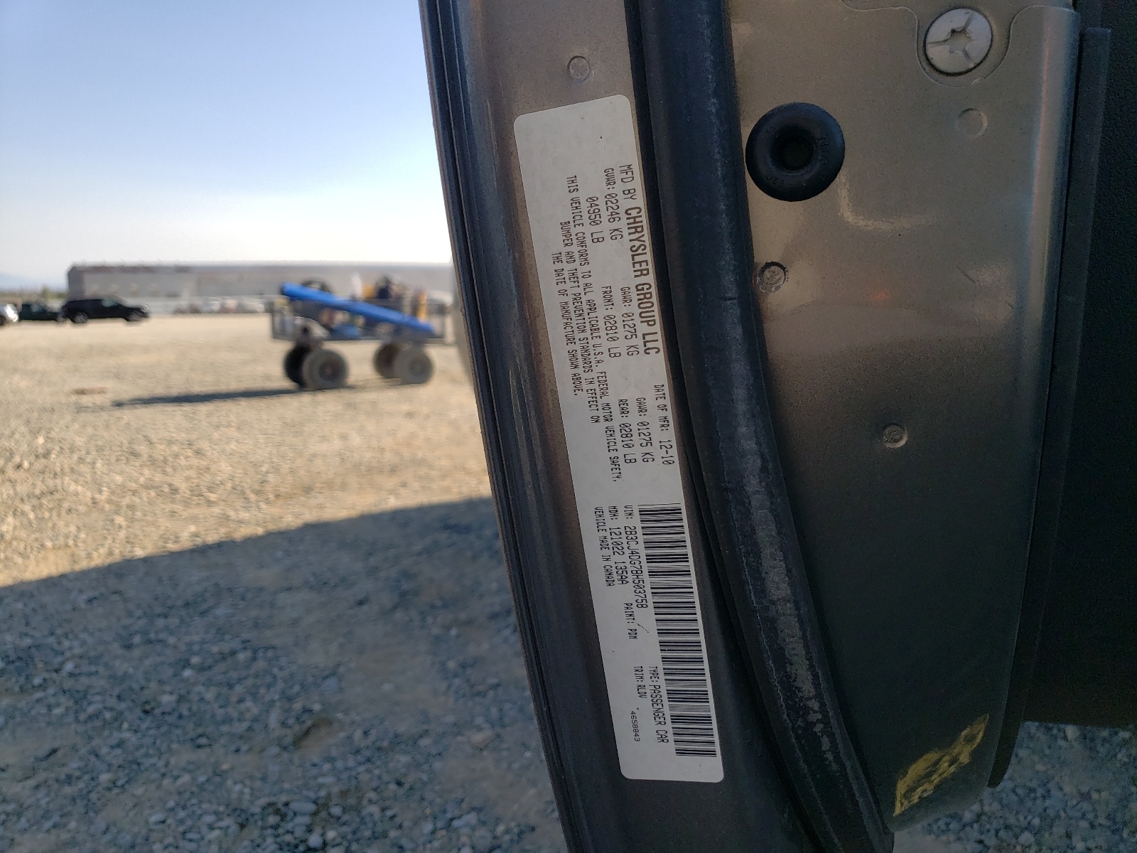 2B3CJ4DG7BH503758 2011 Dodge Challenger