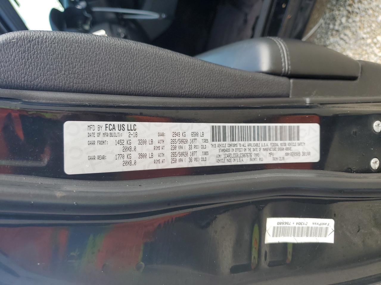 2018 Dodge Durango Gt VIN: 1C4RDJDG0JC307676 Lot: 66401704