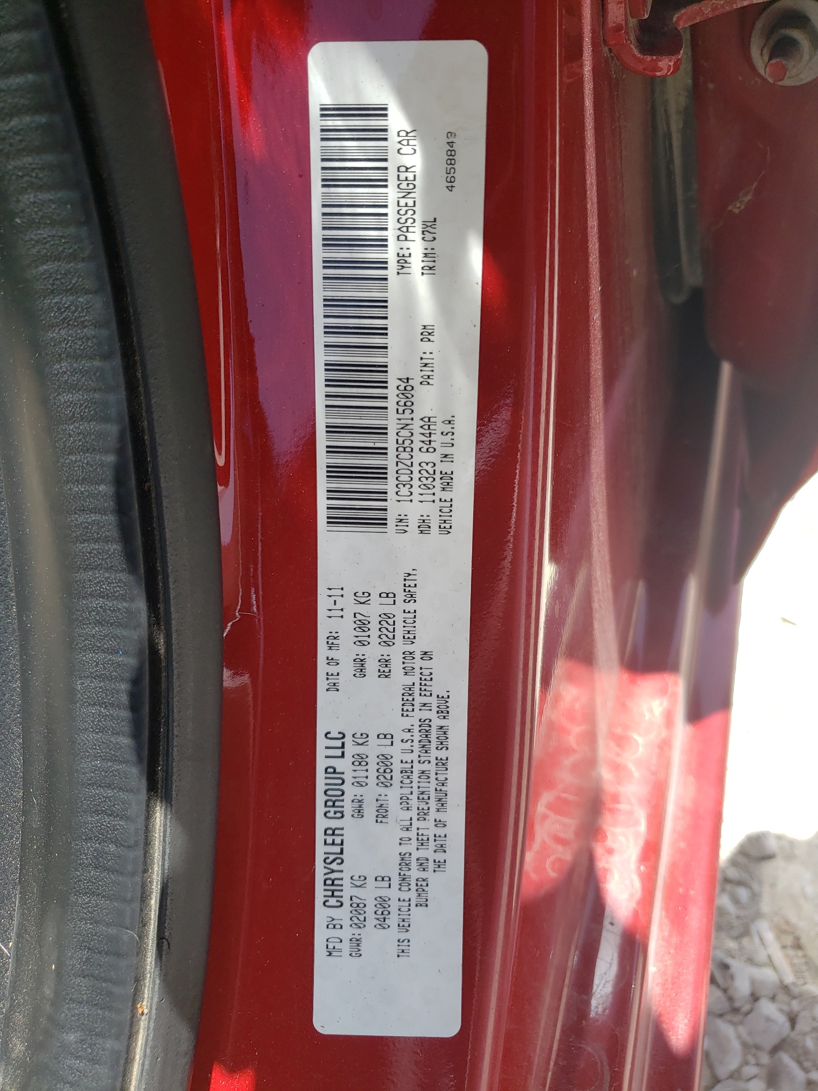 1C3CDZCB5CN156064 2012 Dodge Avenger Sxt