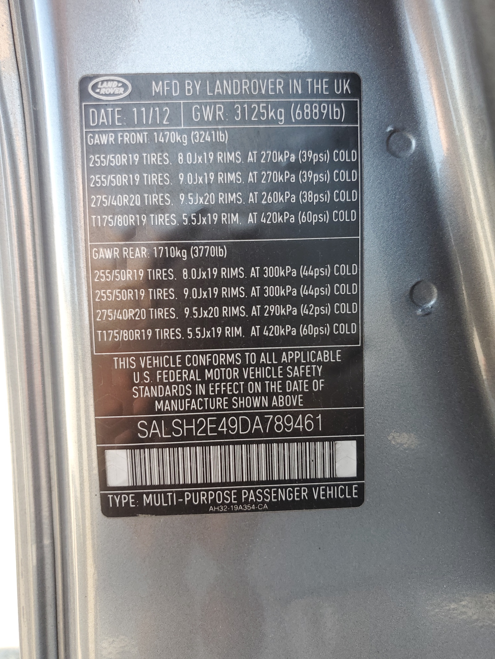 SALSH2E49DA789461 2013 Land Rover Range Rover Sport Sc