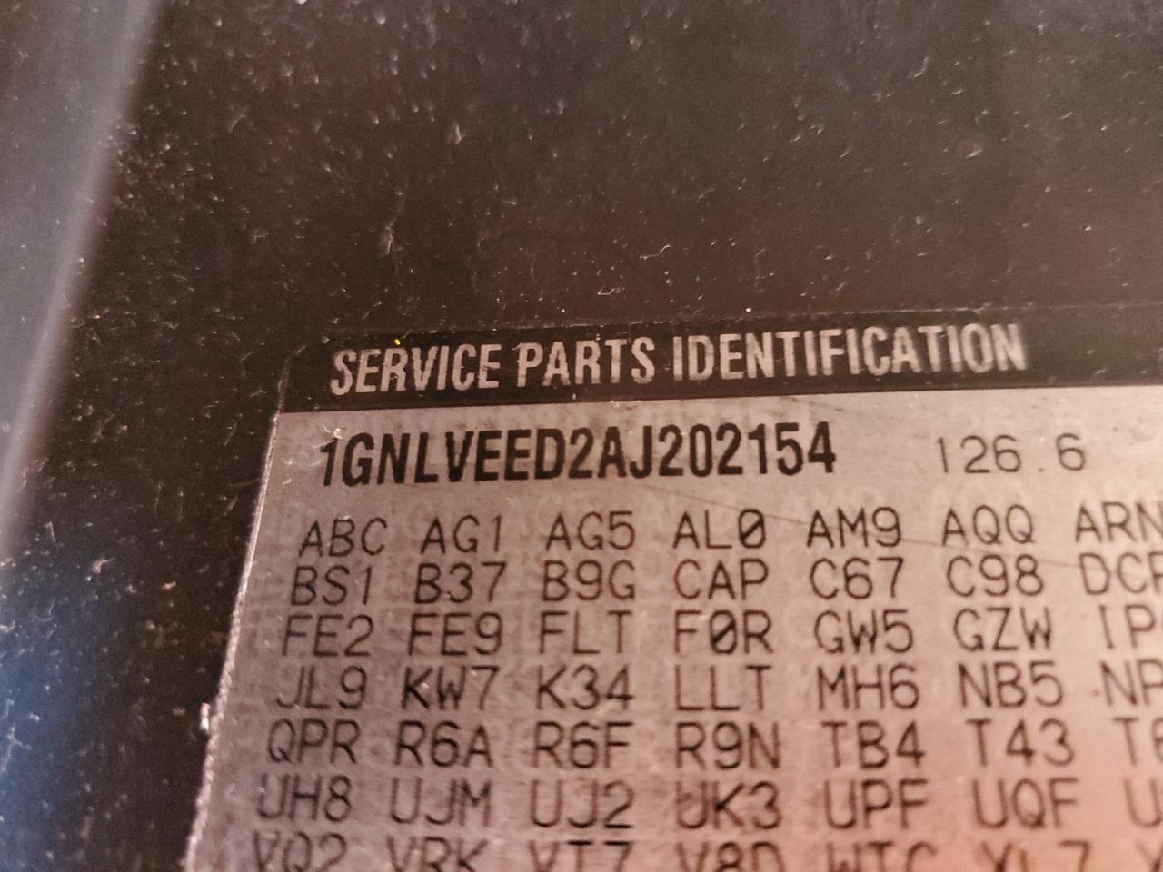 2010 Chevrolet Traverse Ls VIN: 1GNLVEED2AJ202154 Lot: 63079904