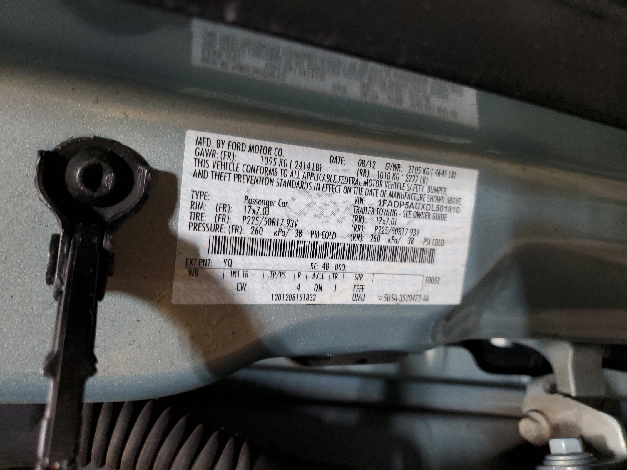 1FADP5AUXDL501810 2013 Ford C-Max Se