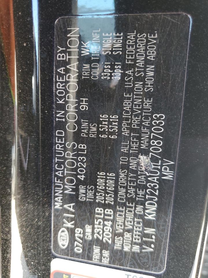 2020 Kia Soul Lx VIN: KNDJ23AU1L7087033 Lot: 65525814