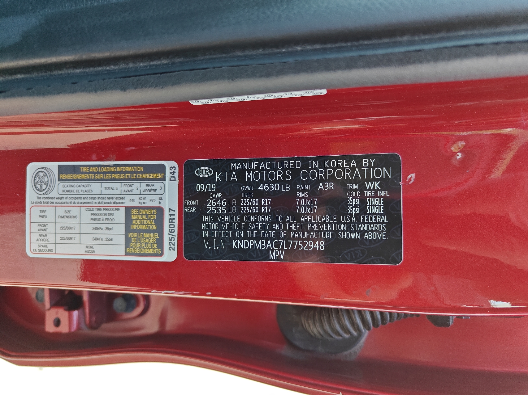 KNDPM3AC7L7752948 2020 Kia Sportage Lx