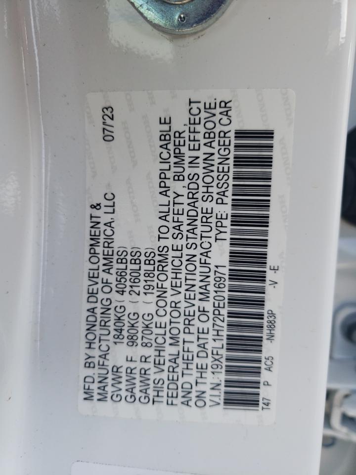 19XFL1H72PE016971 2023 Honda Civic Exl