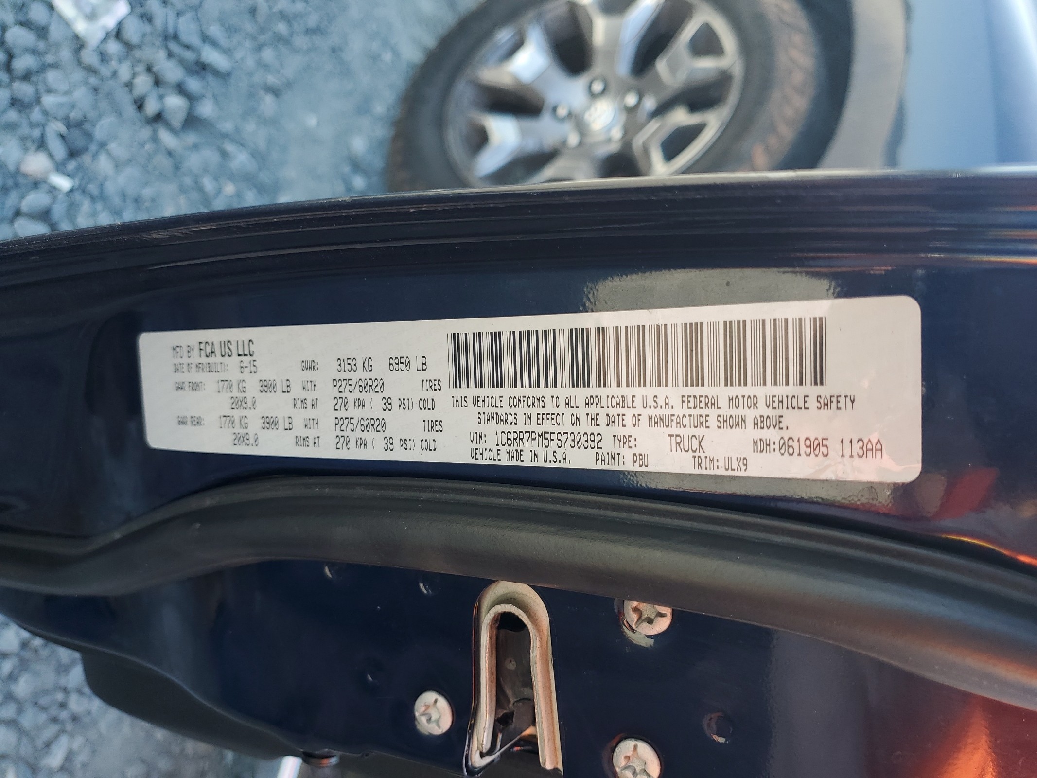 1C6RR7PM5FS730392 2015 Ram 1500 Longhorn