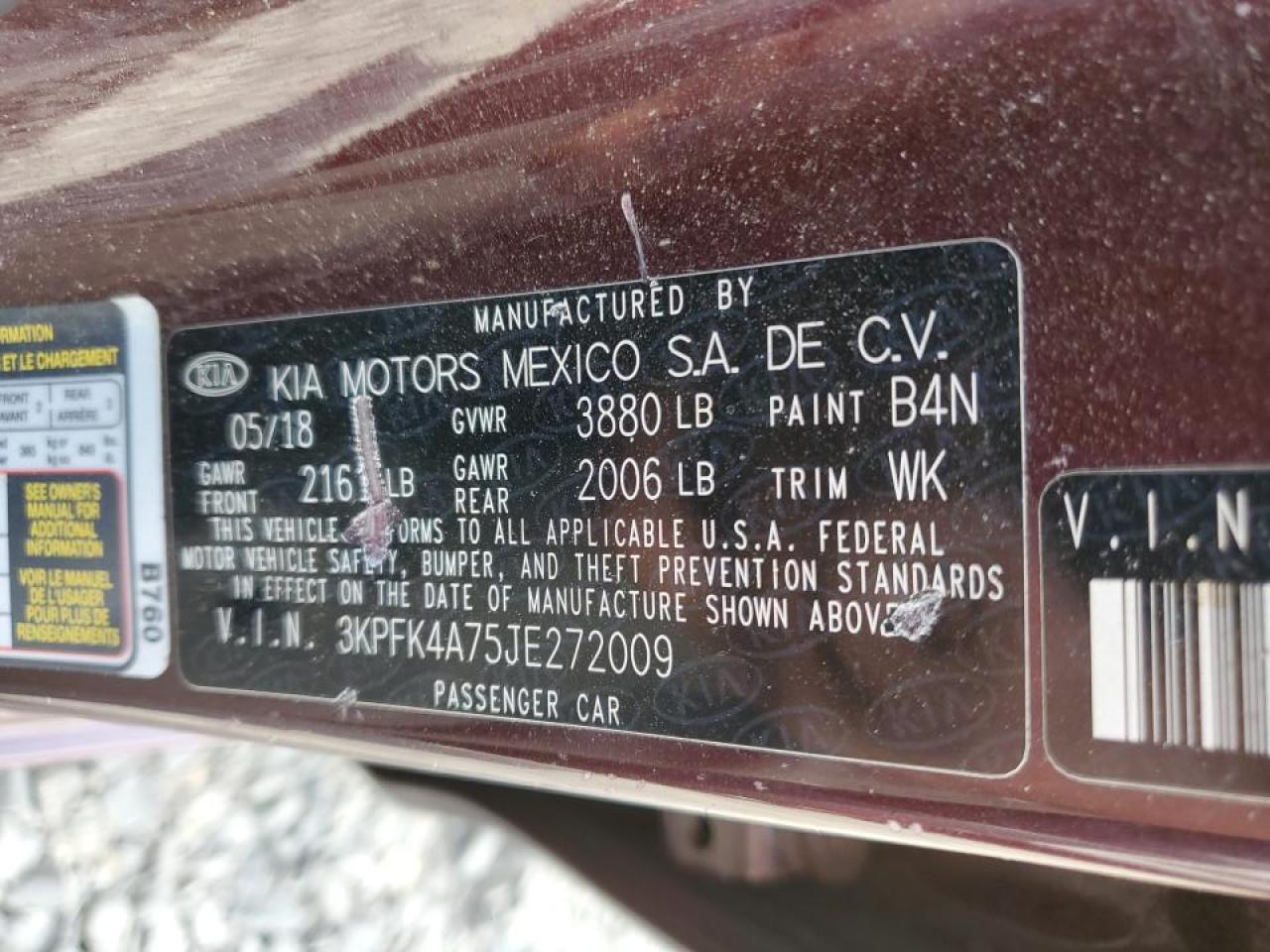 3KPFK4A75JE272009 2018 KIA FORTE - Image 12