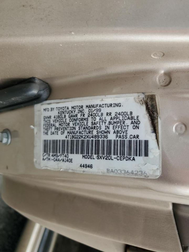 1999 Toyota Camry Ce VIN: 4T1BG22K2XU489336 Lot: 67510804