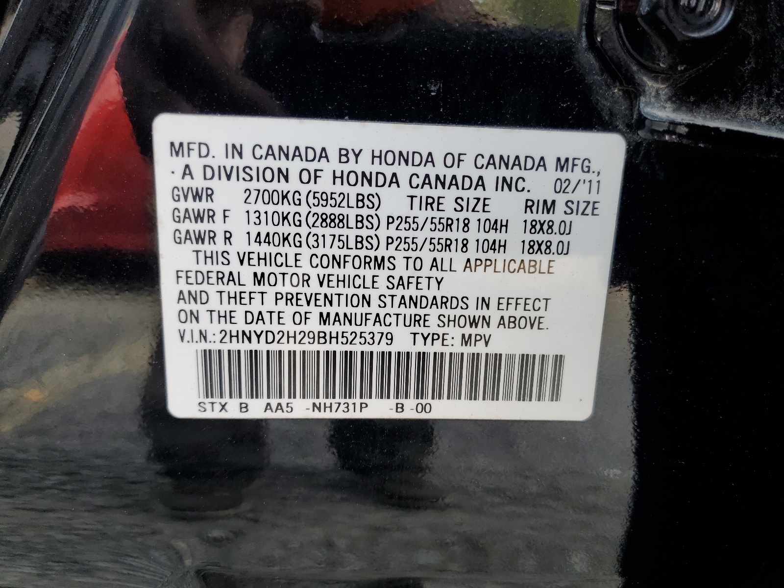 2HNYD2H29BH525379 2011 Acura Mdx