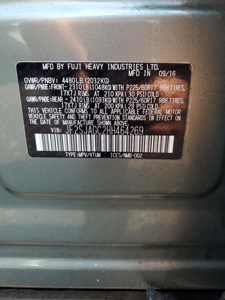 2017 Subaru Forester 2.5I Premium VIN: JF2SJAGC2HH464269 Lot: 65049444