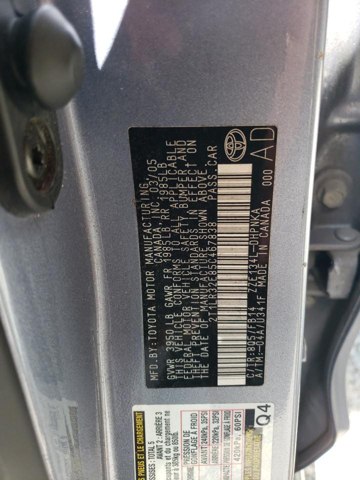 2005 Toyota Corolla Matrix Base VIN: 2T1LR32E85C467838 Lot: 68637724