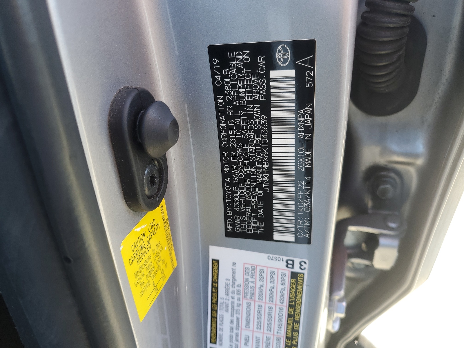 JTNKHMBX6K1043639 2019 Toyota C-Hr Xle