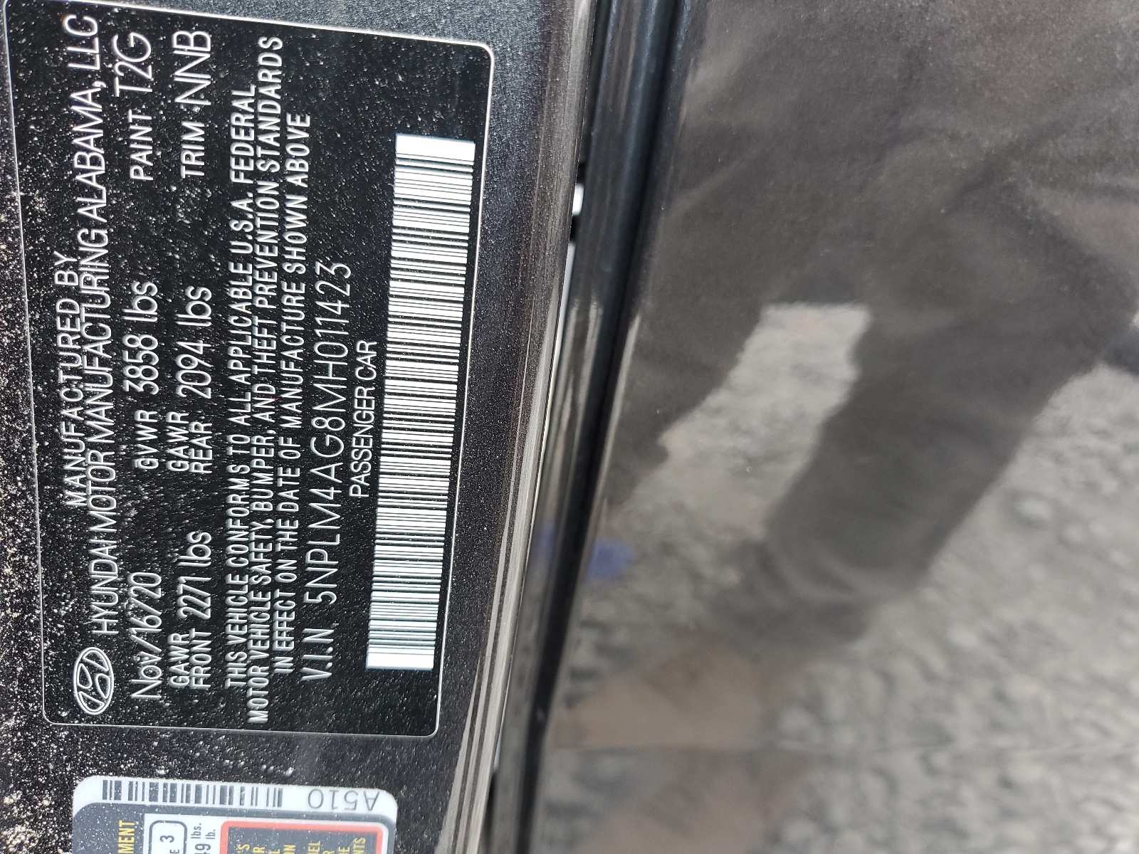 5NPLM4AG8MH011423 2021 Hyundai Elantra Sel